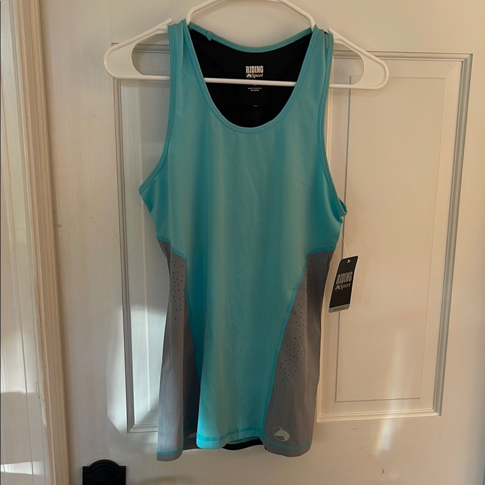 Women's Blue and Gray Tank Top